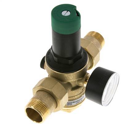 Filter Pressure Reducer Brass R1'' 97 l/min 1.5-6 bar/22-87psi Drinking Water