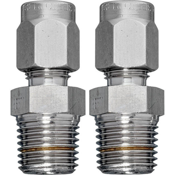 Rohrverbinder Messingrohr 6 mm zu G 1/4'' Außengewinde [2 Stück]