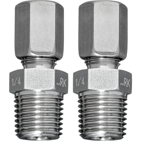 Rohrverbinder Edelstahl-Rohr 6 mm zu G 1/4'' Außengewinde [2 Stück]