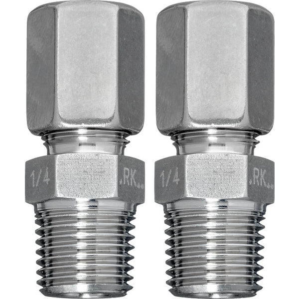 Rohrverbinder Edelstahlrohr 8 mm auf G 1/4'' Außengewinde [2 Stück]