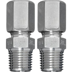 Rohrverbinder Edelstahlrohr 8 mm auf G 1/4'' Außengewinde [2 Stück]