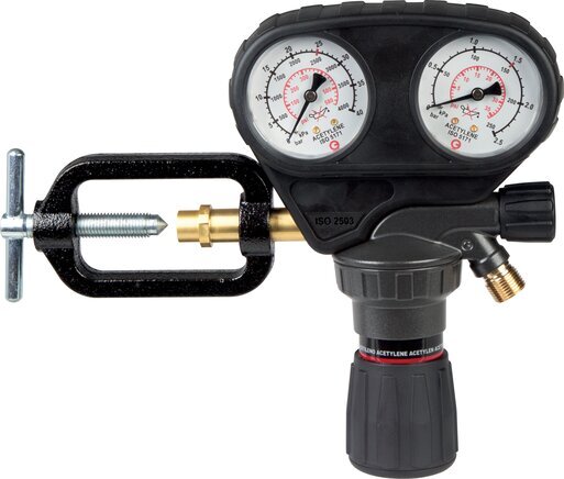 Acetylen Druckregelventil 25 Bar Bis 0-1.5 Bar Halter