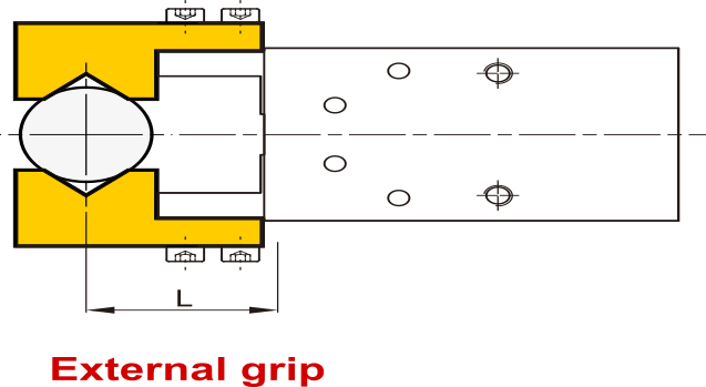 D20 mm 2-Jaw Parallel Spring Open Pneumatic Gripper Narrow Through Hole Jaws
