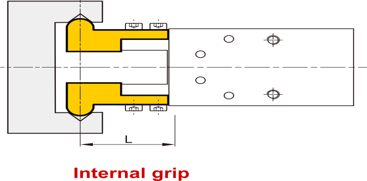 D20 mm 2-Backen-Parallel-Pneumatikgreifer doppeltwirkend Standard-Durchgangsbacken