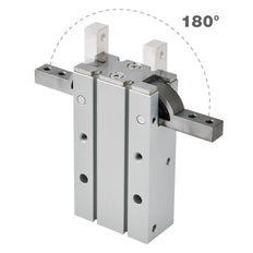 D25 mm 2-Jaw 180 deg Angular Double Acting Pneumatic Gripper Standard Through Hole Jaws