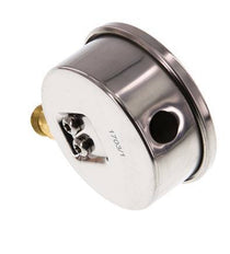 -1..15 Bar (-15..218 psi) Glyzerin-Manometer Unten Edelstahl/Messing 63 mm Klasse 1.6