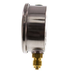 -1..1.5 Bar (-15..22 psi) Glyzerin-Manometer Unten Edelstahl/Messing 63 mm Klasse 1.6