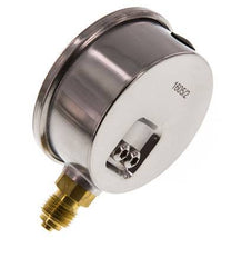 -1..1.5 Bar (-15..22 psi) Glyzerin-Manometer Unten Edelstahl/Messing 63 mm Klasse 1.6