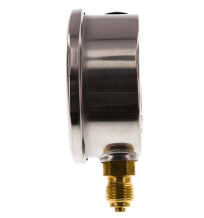-1..3 Bar (-15..44 psi) Glyzerin-Manometer Unten Edelstahl/Messing 63 mm Klasse 1.6