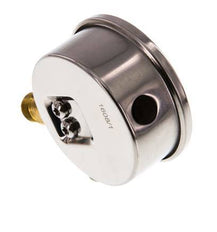 -1..3 Bar (-15..44 psi) Glyzerin-Manometer Unten Edelstahl/Messing 63 mm Klasse 1.6