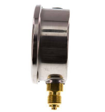 -1..5 Bar (-15..73 psi) Glyzerin-Manometer Unten Edelstahl/Messing 63 mm Klasse 1.6