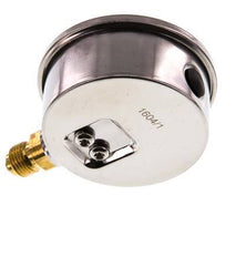 -1..9 Bar (-15..131 psi) Glyzerin-Manometer Unten Edelstahl/Messing 63 mm Klasse 1.6