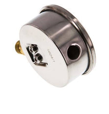 -1..9 Bar (-15..131 psi) Glyzerin-Manometer Unten Edelstahl/Messing 63 mm Klasse 1.6