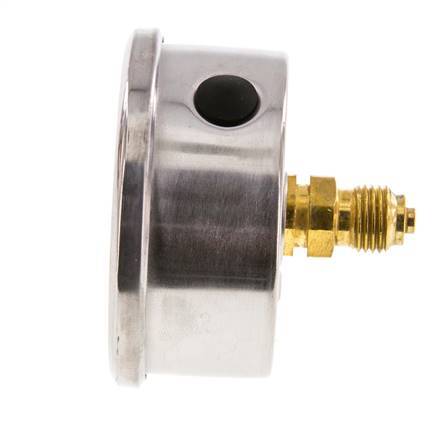 0..160 Bar (0..2321 psi) Glycerin Pressure Gauge Rear Stainless steel/Brass 63 mm Class 1.6
