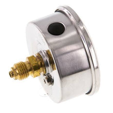 0..1.6 Bar (0..23 psi) Glycerin Pressure Gauge Rear Stainless steel/Brass 63 mm Class 1.6