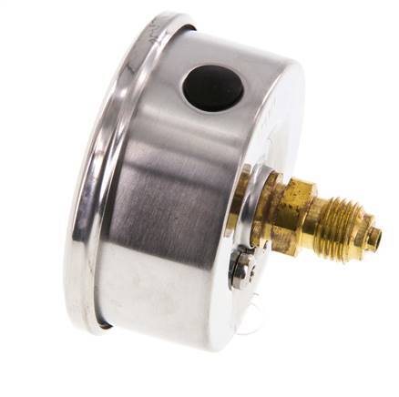 0..1.6 Bar (0..23 psi) Glycerin Pressure Gauge Rear Stainless steel/Brass 63 mm Class 1.6