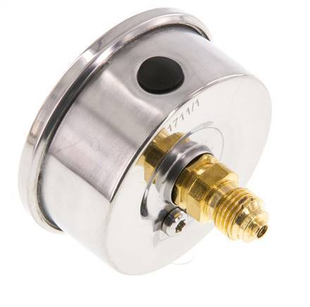 0..250 Bar (0..3626 psi) Glycerin Pressure Gauge Rear Stainless steel/Brass 63 mm Class 1.6