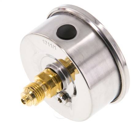 0..250 Bar (0..3626 psi) Glycerin Pressure Gauge Rear Stainless steel/Brass 63 mm Class 1.6
