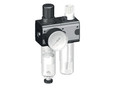 FRL 2-Part G3/8'' 1200 l/min 0.1-3.0bar/1-44psi Semi-Auto Polycarbonate Multifix 1