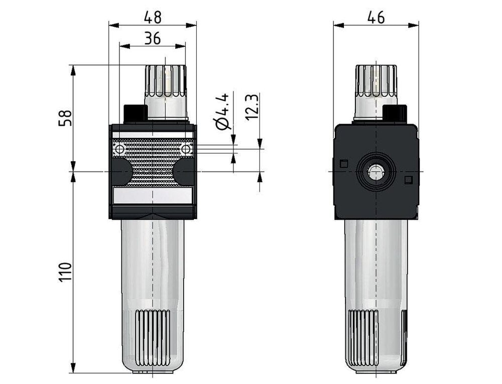 Schmierstoff G3/8'' Polycarbonat Multifix 1