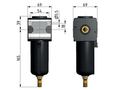 Mikrofilter 0,01 Mikron G1/4'' 670l/min Multifix 2