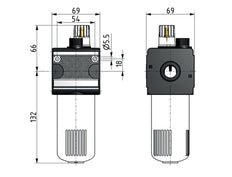 Schmierstoff G1/2'' Polycarbonat Multifix 2