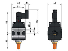 3/2 Valve G1/2 115VAC 4000 l/min Multifix 2