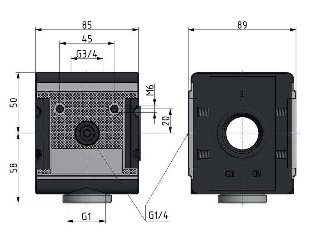 Verteiler G3/4x1 18000 l/min Multifix 4