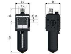 Lubricator G3/4'' Polycarbonate Multifix 4