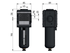 Vorfilter 0.3microns G3/4'' 2000l/min Semi-Auto Metal Multifix 4