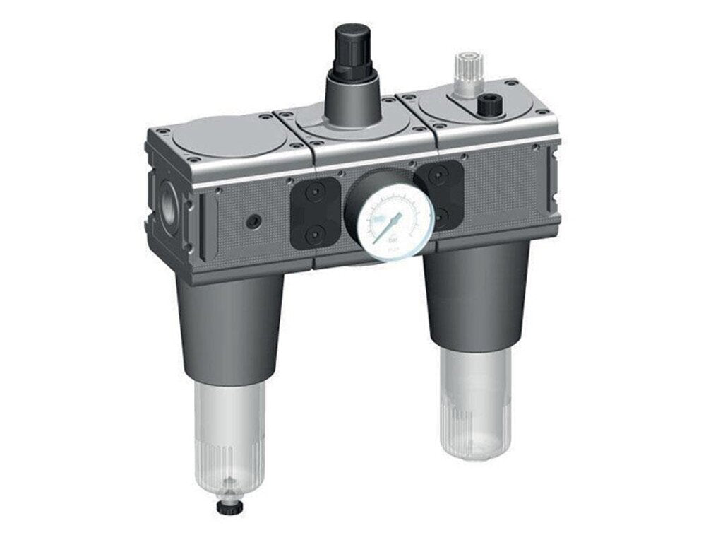 FRL 3-Part G1'' 13500 l/min 0.5-10.0bar/7-145psi Semi-Auto Polycarbonate Multifix 5