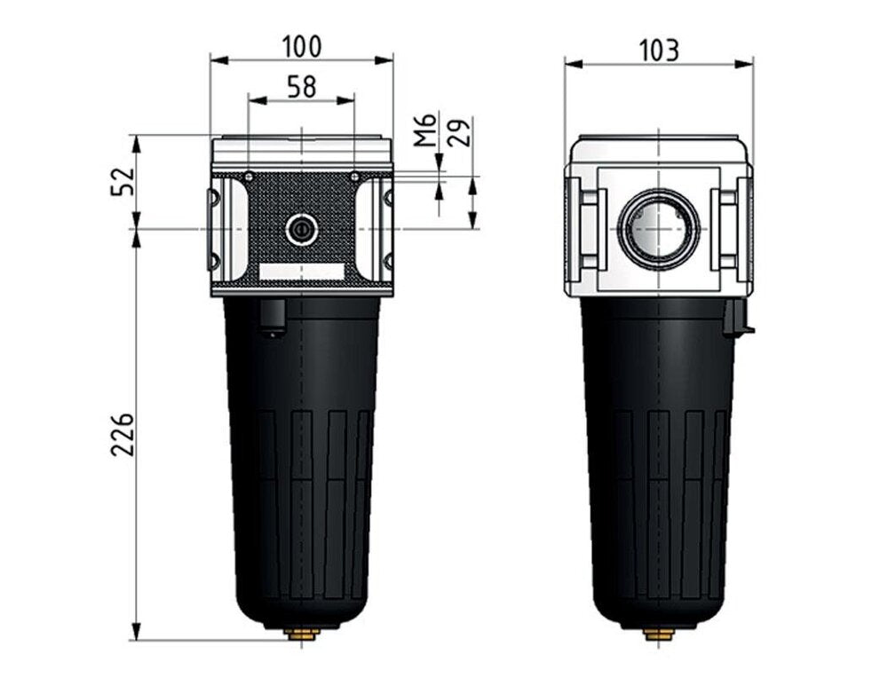 Aktivkohlefilter G3/4'' 4000l/min Semi-Auto Metal Multifix 5