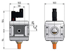 3/2 Ventil G3/4 24VAC 14000 l/min Multifix 5