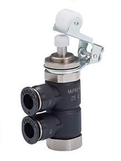 4 mm normal geschlossenes mechanisches 2-Wege-Rollenventil für Schalttafelmontage