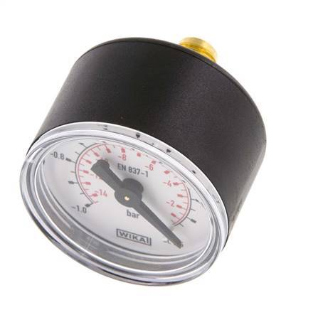 -1..0 bar Druck Manometer hinten Kunststoff / Messing 40 mm Klasse 2,5