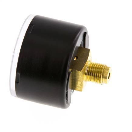 -1..0 bar Druck Manometer hinten Stahl / Messing 40 mm Klasse 1.6