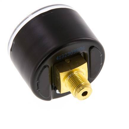 -1..0 bar Druck Manometer hinten Stahl / Messing 40 mm Klasse 1.6