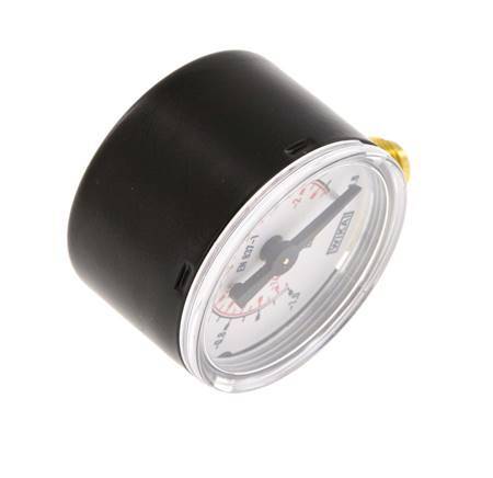 -1..0 bar (-15..0 psi) Druck Manometer unter Stahl / Messing 40 mm Klasse 1.6