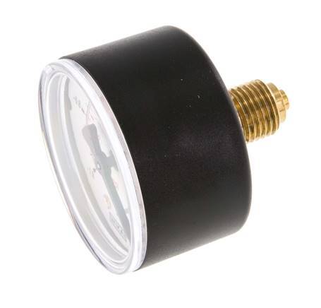 -1..0 bar Druck Manometer hinten Kunststoff / Messing 50 mm Klasse 2,5