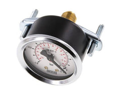 -1..0 Bar (-15..0 psi) Manometer für Schalttafelmontage Stahl/Messing 50 mm Klasse 2.5 (Halterung)