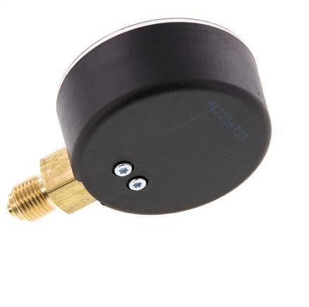 -1..0 bar Druck Manometer unter Kunststoff / Messing 63 mm Klasse 2,5