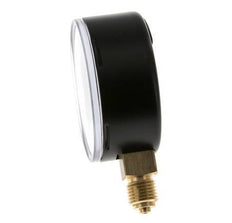 -1..0.6 Bar (-15..9 psi) Pressure Gauge Below Steel/Brass 63 mm Class 1.6