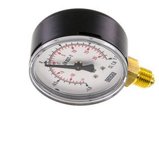 -1..1.5 Bar Druck Manometer unter Stahl / Messing 63 mm Klasse 1.6