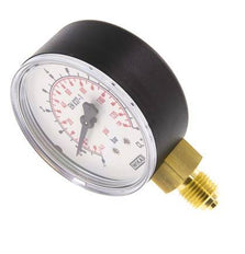 -1..9 Bar (-15..131 psi) Druck Manometer unter Kunststoff / Messing 63 mm Klasse 2.5
