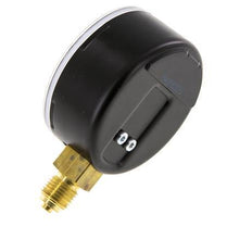 -1..9 Bar Druck Manometer unter Stahl / Messing 63 mm Klasse 1.6