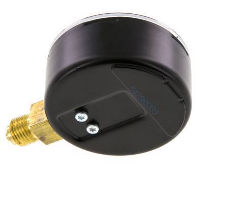 -1..9 Bar Druck Manometer unter Stahl / Messing 63 mm Klasse 1.6