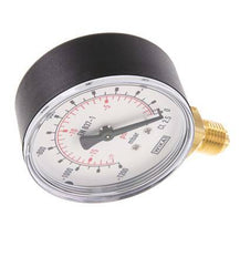 -1.2..0 bar Druck Manometer unter Kunststoff / Messing 63 mm Klasse 2.5