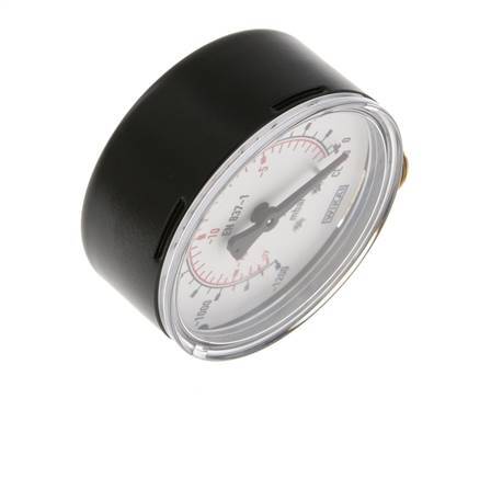 -1.2..0 bar Druck Manometer unter Stahl / Messing 63 mm Klasse 1.6