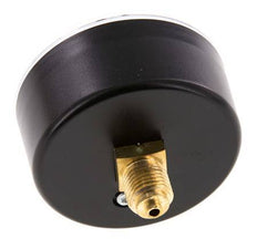 0..0.6 Bar (0..9 psi) Pressure Gauge Rear Plastic/Brass 63 mm Class 2.5