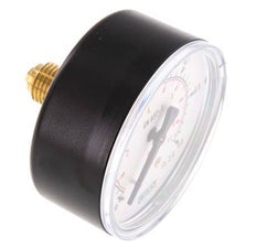 0..0.6 Bar (0..9 psi) Pressure Gauge Rear Plastic/Brass 63 mm Class 2.5